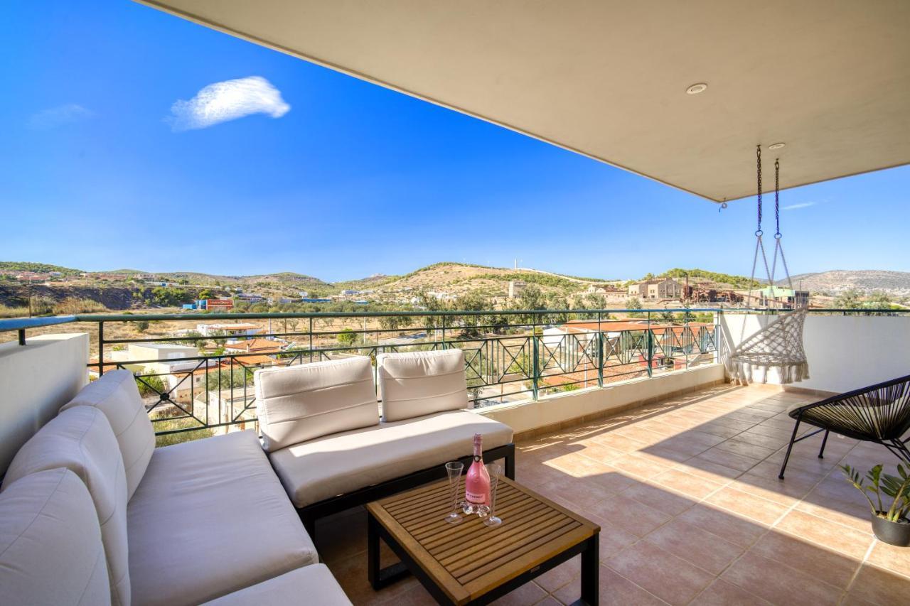 Sea & Mountain Apartment Close To Port And City Lávrion Exterior foto